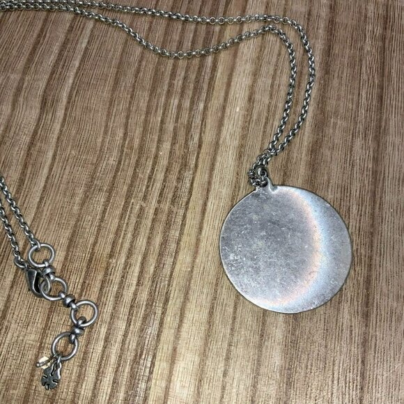 LUCKY BRAND Faux Turquoise Silver Tone Charm Necklace - Picture 4 of 5